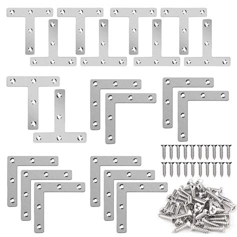 what holds 2 pieces of using flat metal brackets|l-shaped brackets.